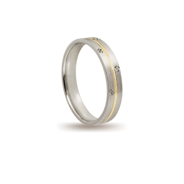 Βέρες Σετ Χρυσές Λευκόχρυσες Σαγρέ με Ζιργκόν MASCHIO FEMMINA F4387-CZ - themelidisjewels